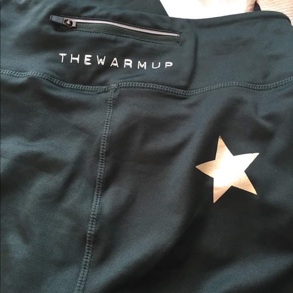 Jessica Simpson warm up star army green leggings - Picture 2 of 2